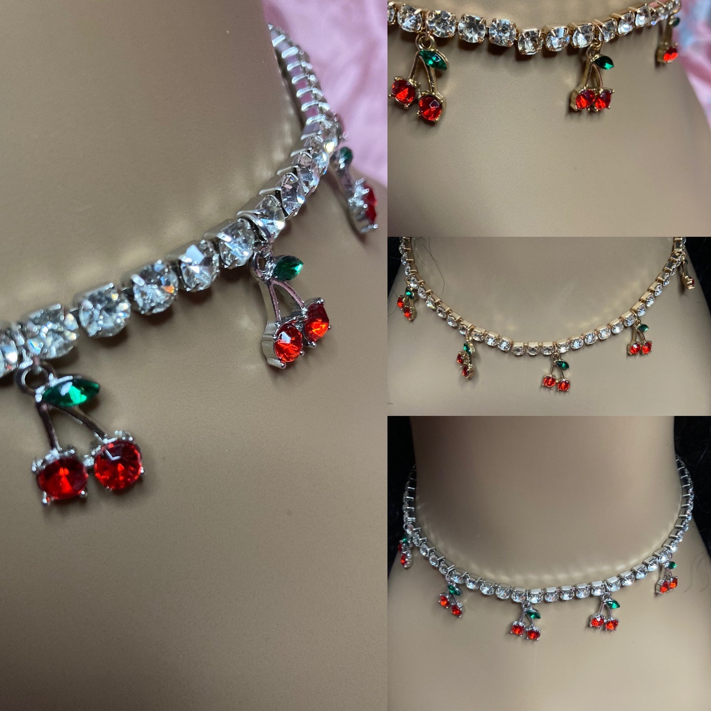 Cherry Drop Choker Necklace🍒
