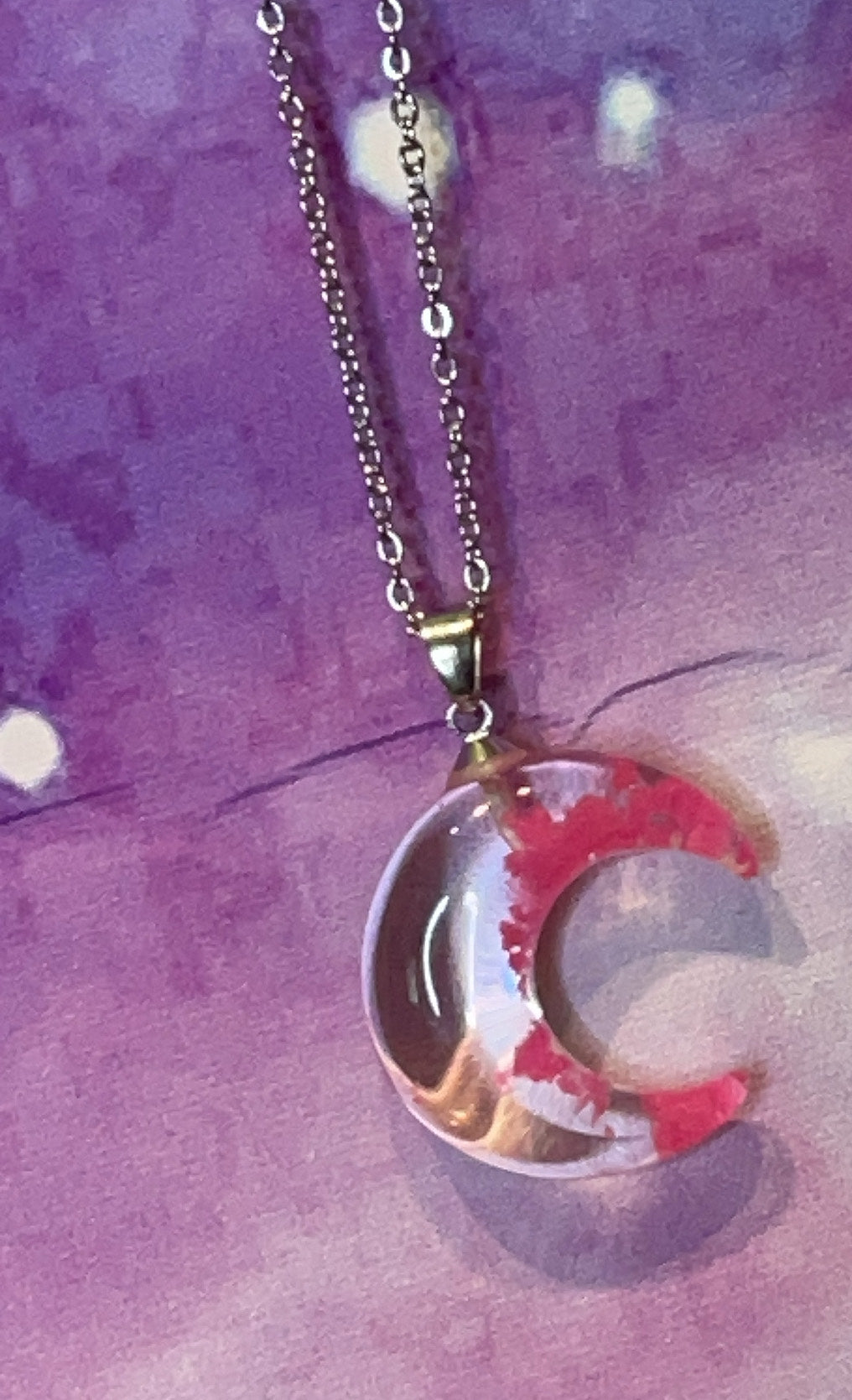 Transparent Moon Necklace🌙☁️