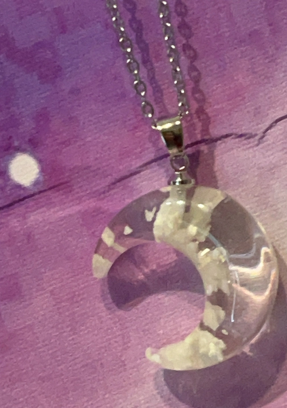 Transparent Moon Necklace🌙☁️
