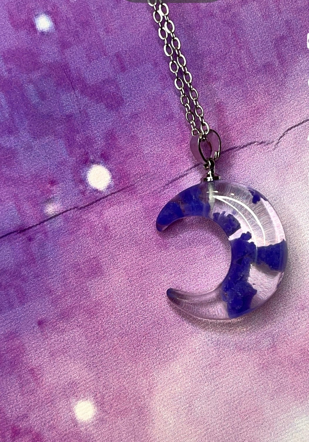 Transparent Moon Necklace🌙☁️