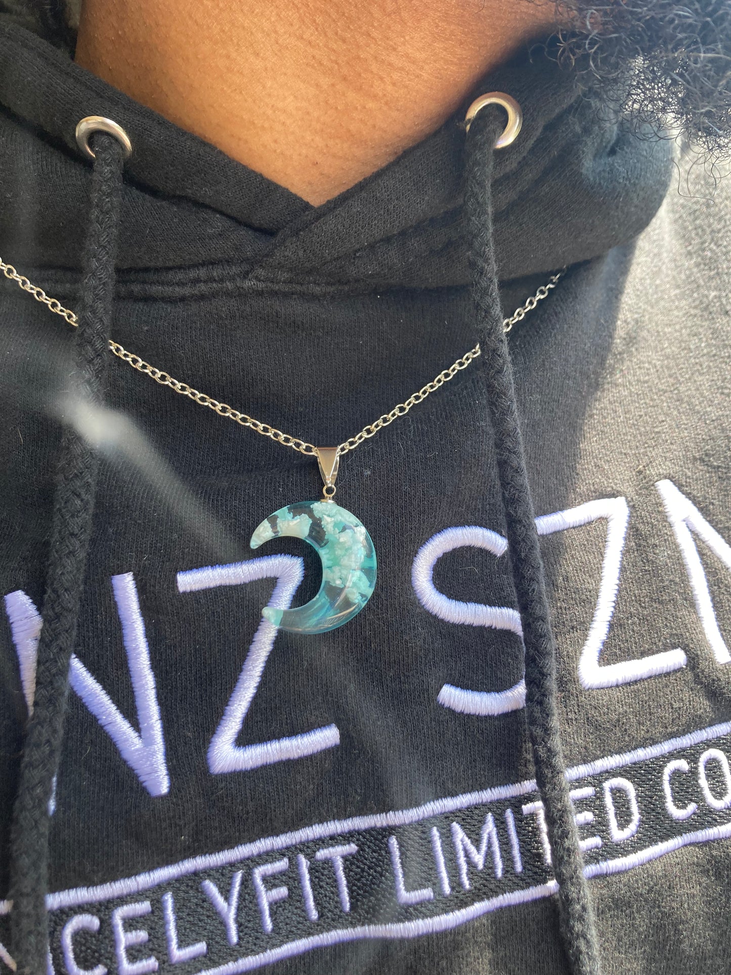 Transparent Moon Necklace🌙☁️