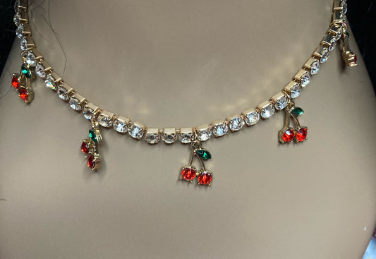 Cherry Drop Choker Necklace🍒