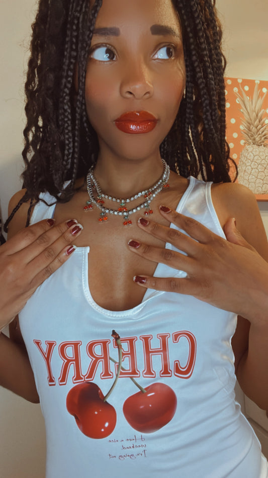 Cherry Drop Choker Necklace🍒