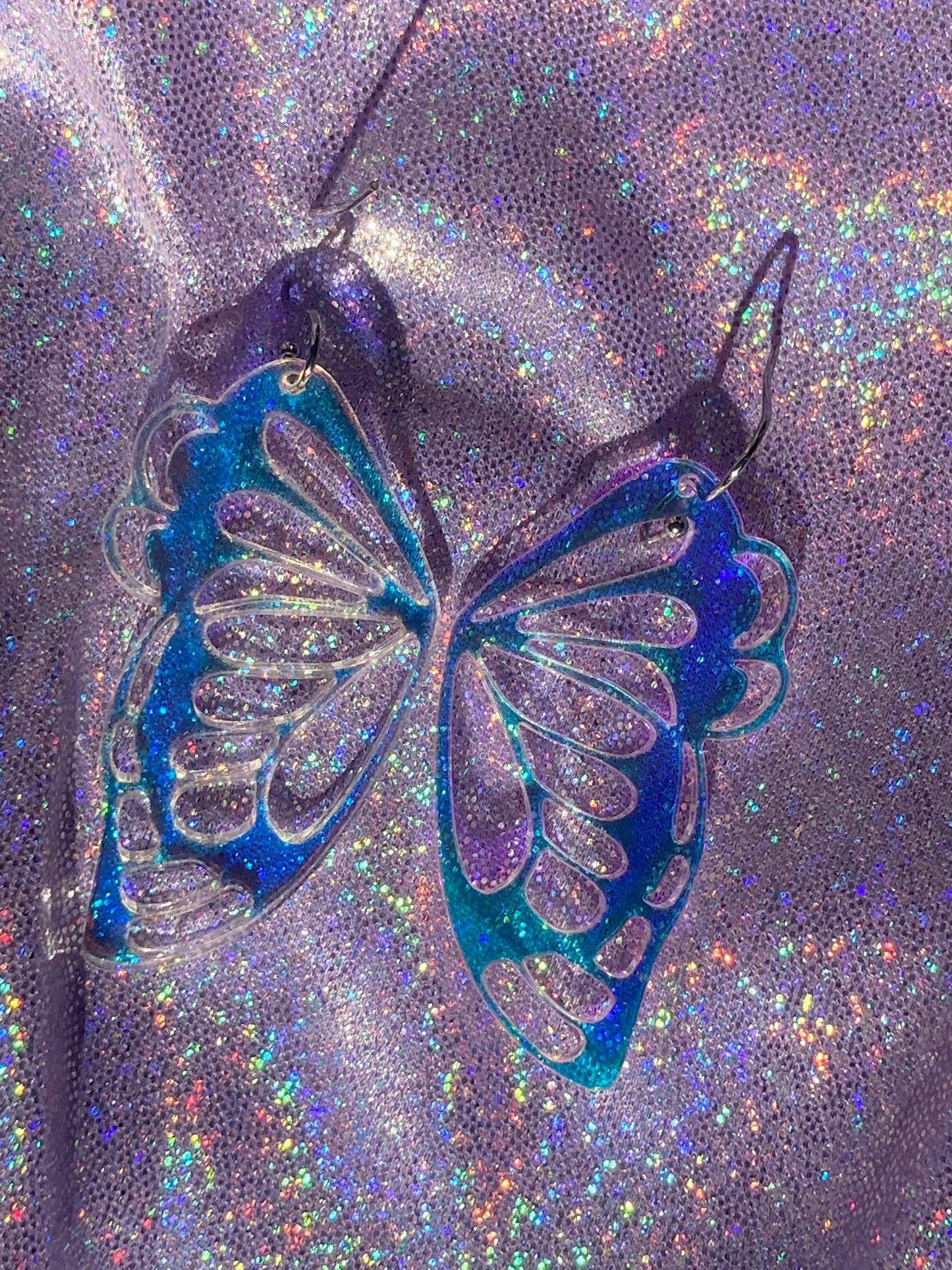 Holographic Butterfly effect Earrings🦋