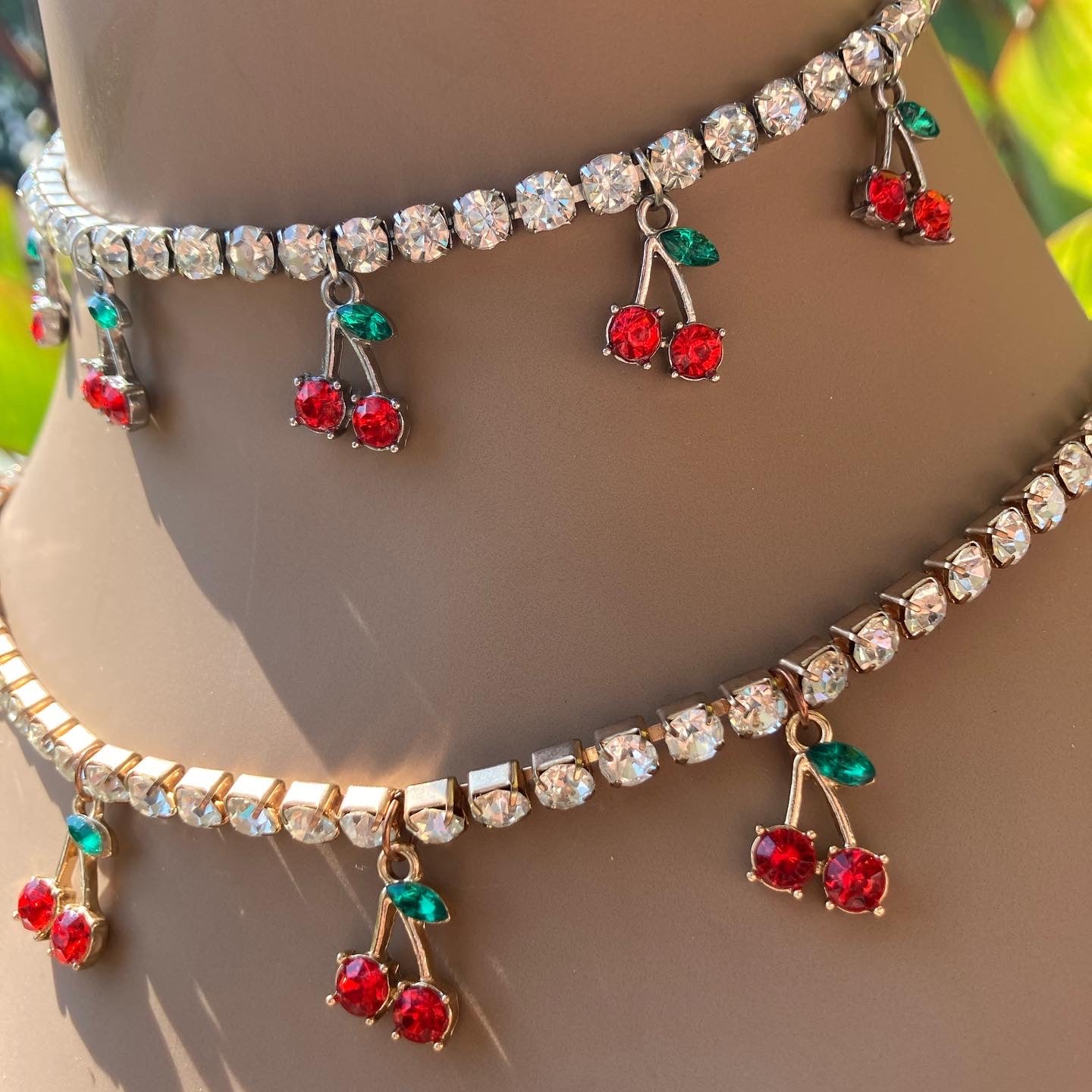 Cherry Drop Choker Necklace🍒